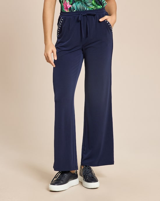 Produktabbildung für Palazzo Hose mit Strassdetails