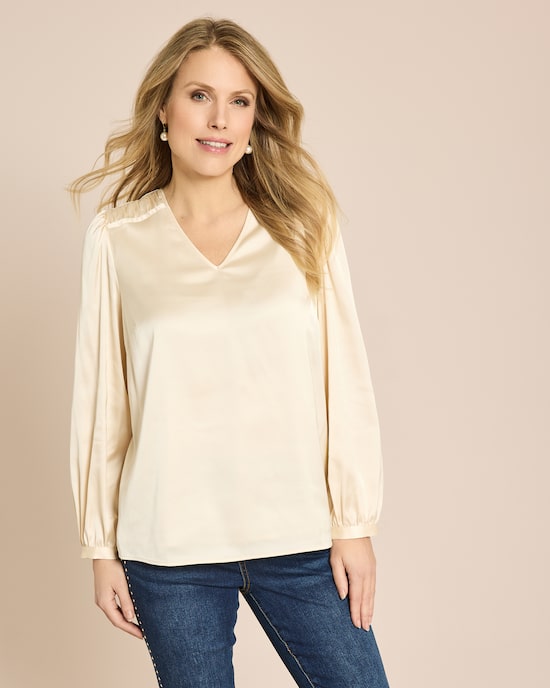 Produktabbildung für Bluse in Satin-Optik