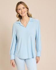 Produktabbildung für Blusenshirt mit Spitzenkragen