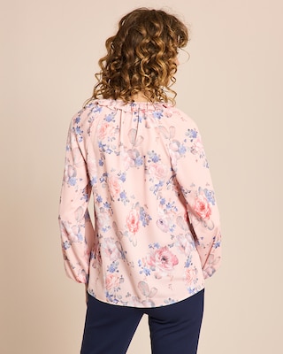 Produktabbildung 4 für Bluse mit Blumendruck und Rüschen