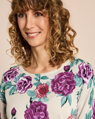 Produktabbildung 5 für Pullover mit Blumen- und Kettendruck