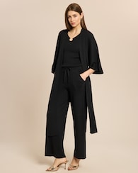 Produktabbildung für 3-teiliges Strickset mit Kimono-Cardigan