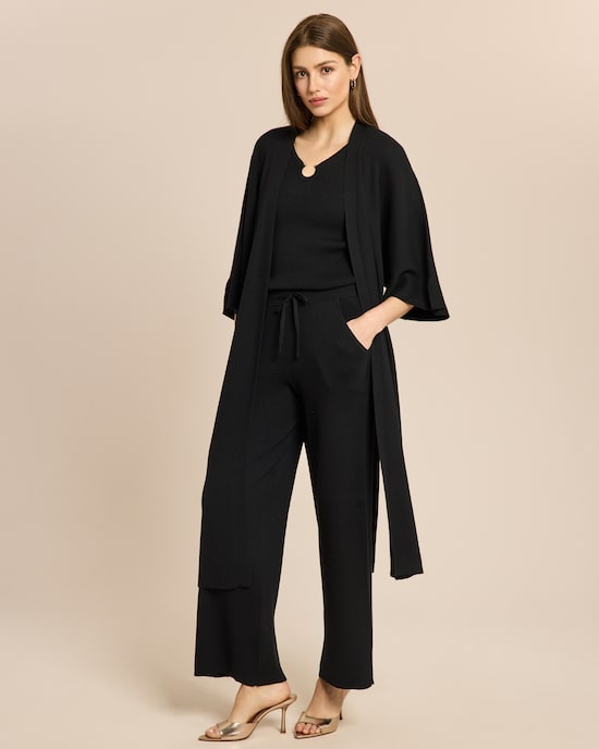 Produktabbildung für 3-teiliges Strickset mit Kimono-Cardigan