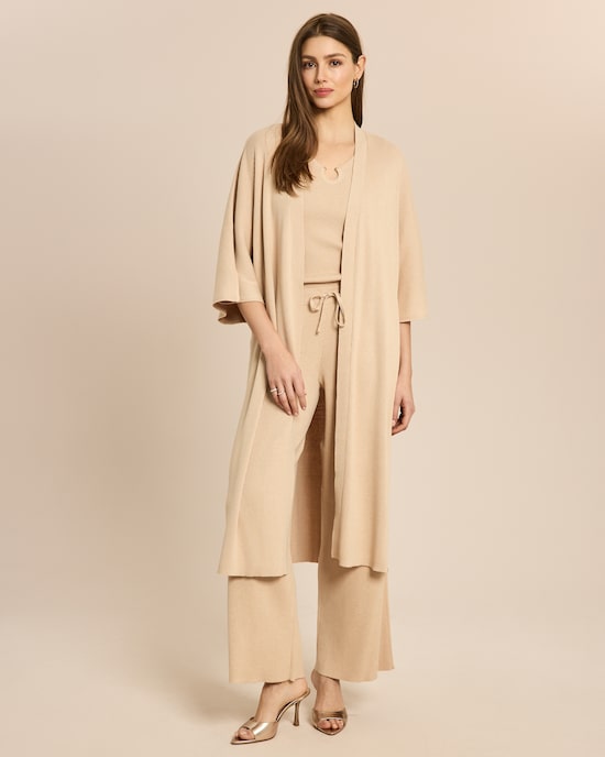 Produktabbildung für 3-teiliges Strickset mit Kimono-Cardigan