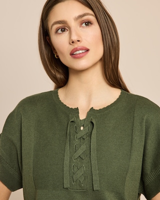 Produktabbildung 5 für Kurzarmpullover mit Bindedetail