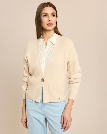 Produktabbildung für Kurzer Cardigan mit Knopfdetail
