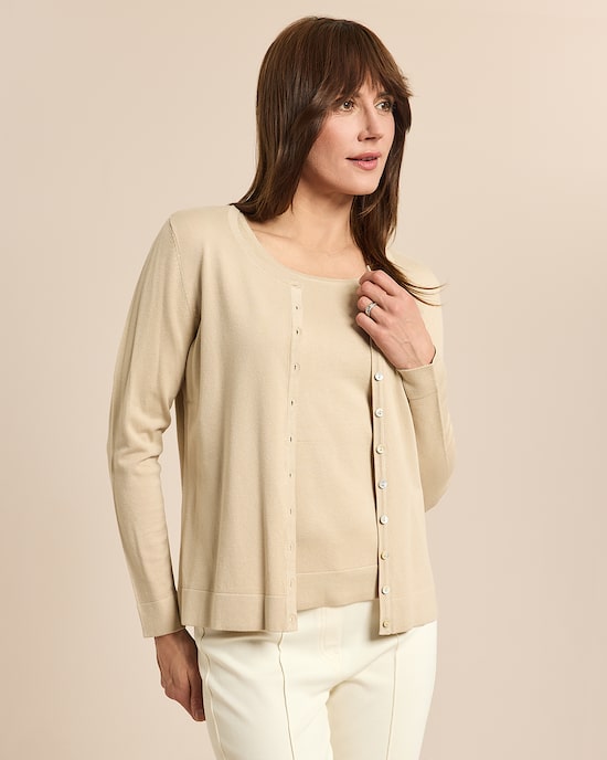 Produktabbildung für Twinset aus Feinstrick, 2-teilig