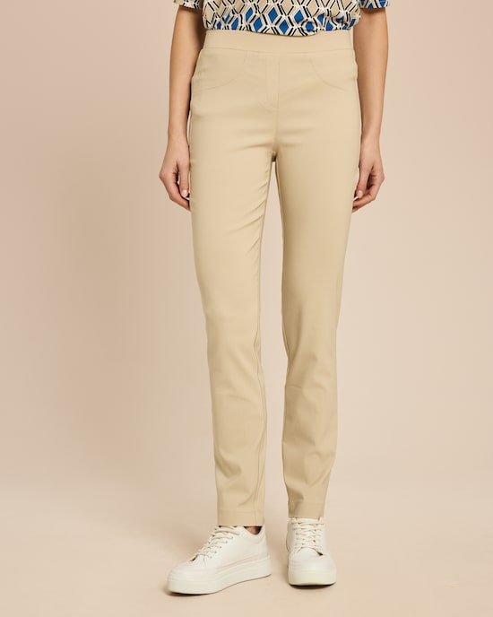 Produktabbildung für Slim Fit Schlupfhose uni, lang