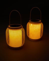 Produktabbildung für Solar-Lampen im Gitter-Design, 2er-Set