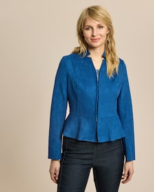 Produktabbildung für Blazer Velourslederimitat