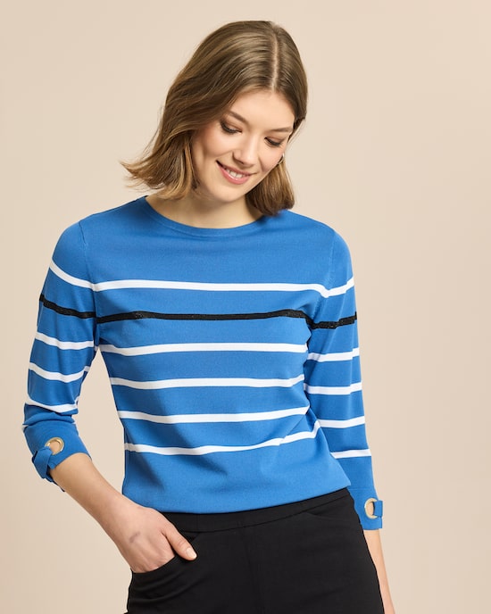 Produktabbildung für Pullover Italian Strick Streifen