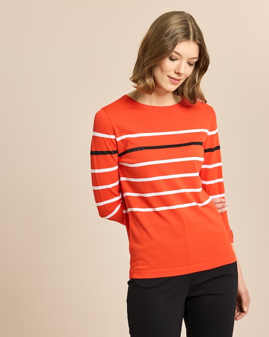 Produktabbildung für Pullover Italian Strick Streifen