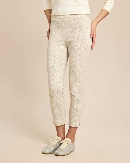 Produktabbildung für Slim Fit Schlupfhose bedruckt, 7/8