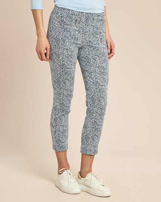 Produktabbildung für Slim Fit Schlupfhose bedruckt, 7/8