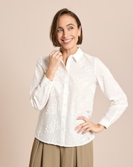 Produktabbildung für Couture Blusenhemd mit Blumenapplikation