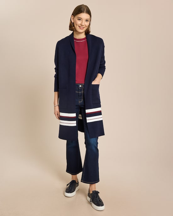 Produktabbildung für Cardigan mit Streifendetail