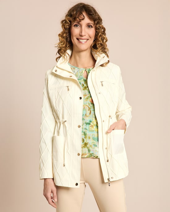 Produktabbildung für Jacke in Karo-Struktur mit Ziernähten