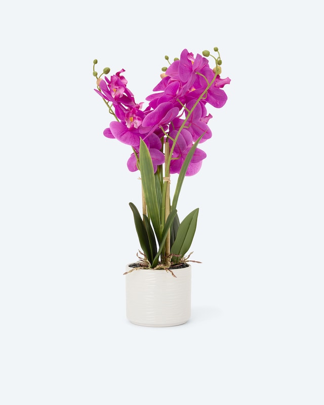 Kunst-Orchidee im Keramiktopf