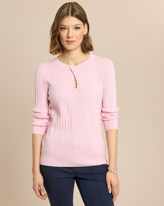 Produktabbildung für Feinstrick Zopf-Pullover