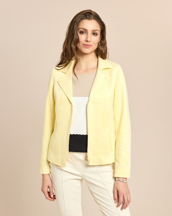 Produktabbildung für Jacke in Velours-Optik mit Reverskragen