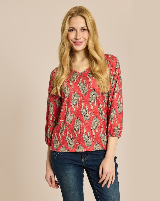 Produktabbildung für Shirt mit Tiger-Druck