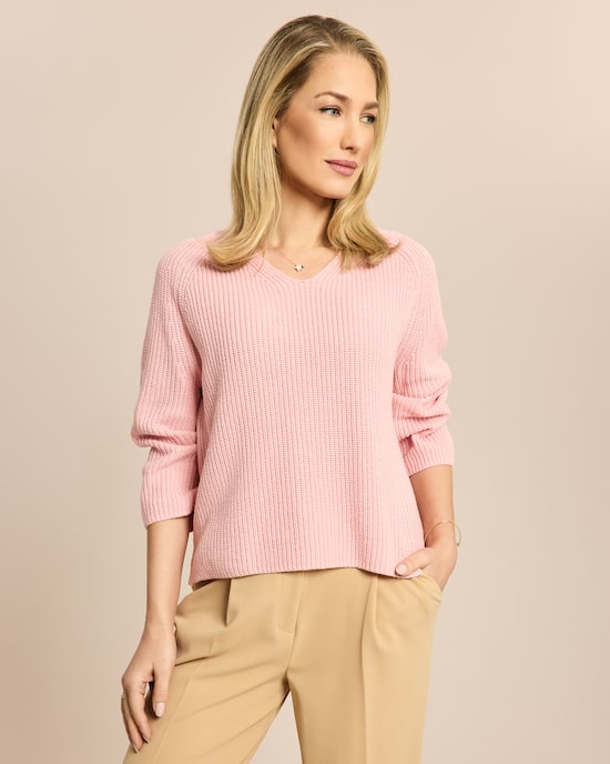 Produktabbildung für Bändchengarn Pullover V-Ausschnitt
