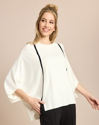 Produktabbildung für Weiter Pullover mit Kontrastnaht
