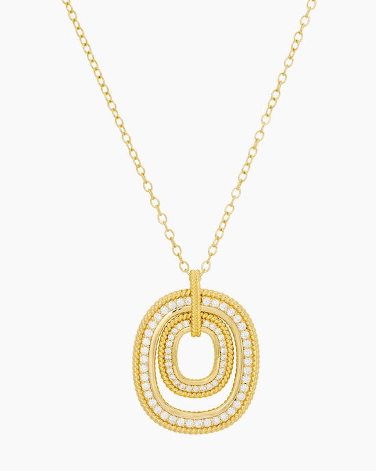 Produktabbildung für Anhänger mit Kette und Zirkonia