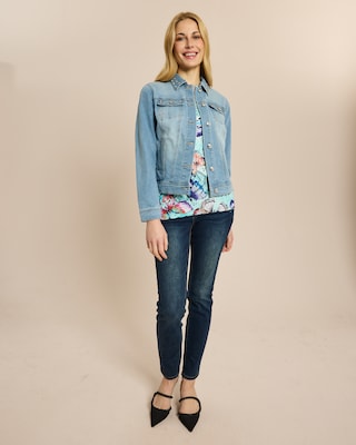 Produktabbildung 3 für Jeansjacke mit Strassdeko