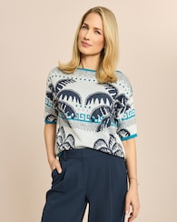 Produktabbildung für Pullover mit Palmen