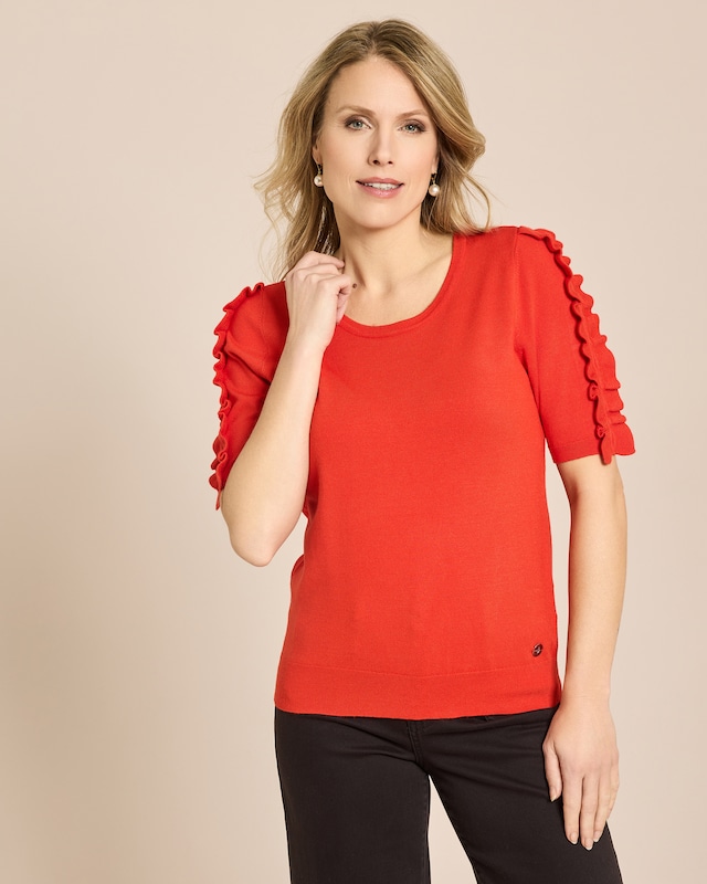 Pullover mit Rüschen