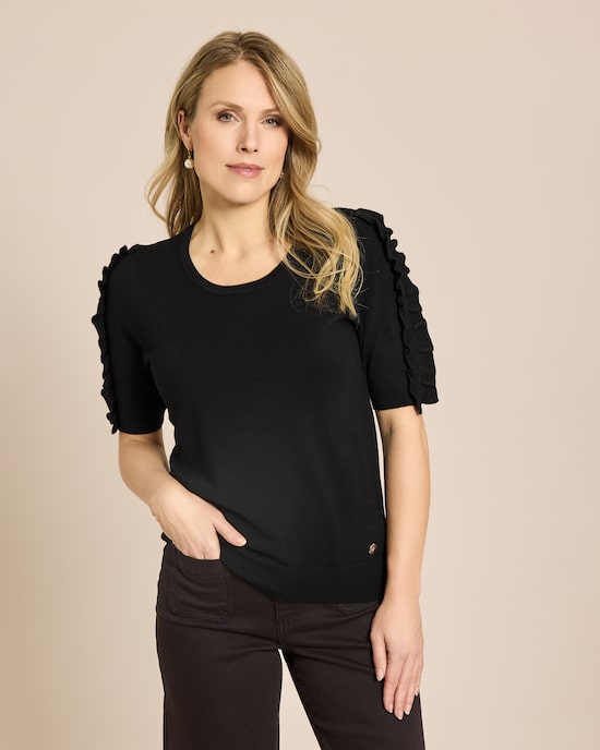 Produktabbildung für Pullover mit Rüschen