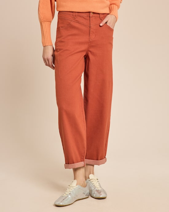 Produktabbildung für Cropped Jeans mit Saumumschlag