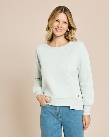Produktabbildung für Sweatshirt mit Bunddetail