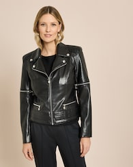 Produktabbildung für Lederimitatjacke mit Zierelementen