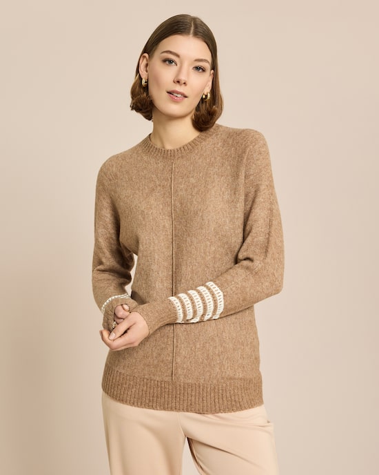 Produktabbildung für Pullover mit Streifendetail