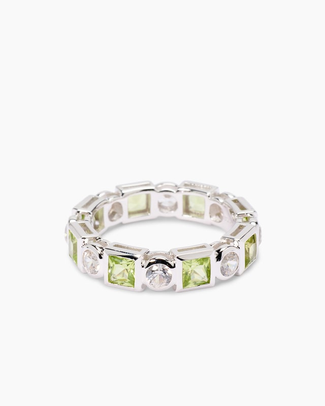 Ring mit Peridot und Zirkon