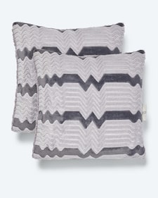 Produktabbildung für Kissen in Lammfell-Jacquard-Optik, 2tlg.