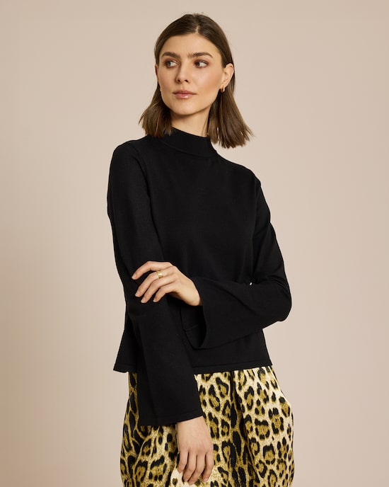 Produktabbildung für Pullover mit Stehkragen cropped