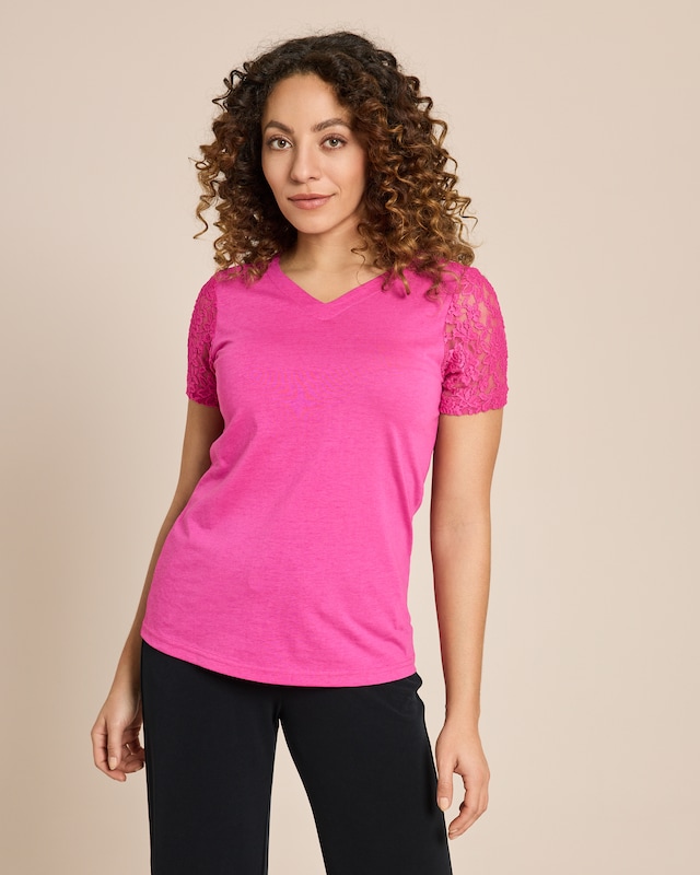 Shirt Spitzendetails