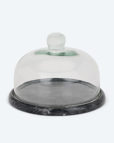 Produktabbildung für Marmorplatte mit Glashaube