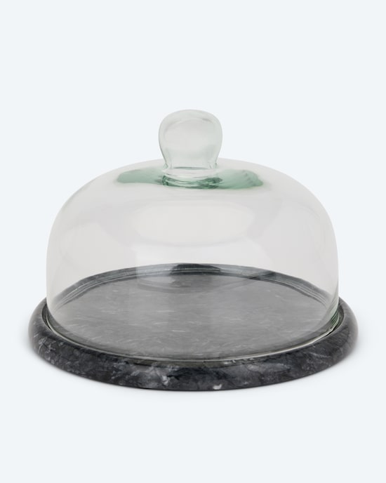 Produktabbildung für Marmorplatte mit Glashaube