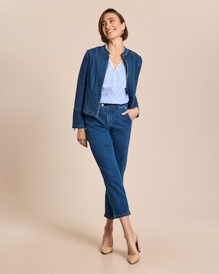 Produktabbildung 3 für Gestreifte Bluse mit Spitzendetails