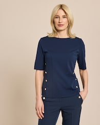 Produktabbildung für Shirt aus Ponte di Roma mit Goldknöpfen