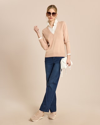 Produktabbildung 3 für Pullover mit Bluseneinsatz