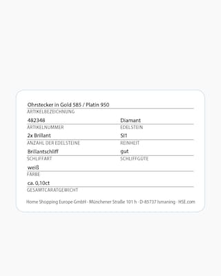 Produktabbildung 2 für Brillant-Ohrstecker ca. 0,10 ct
