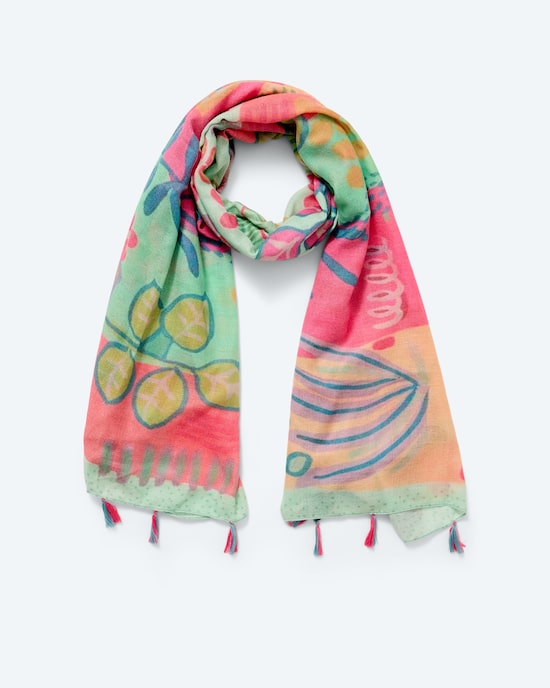 Produktabbildung für Schal mit Korallendruck