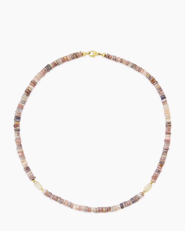 Collier mit Mondstein-Mix