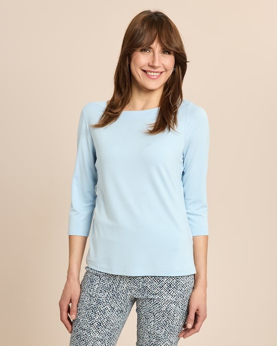 Produktabbildung für Shirt mit U-Boot-Ausschnitt