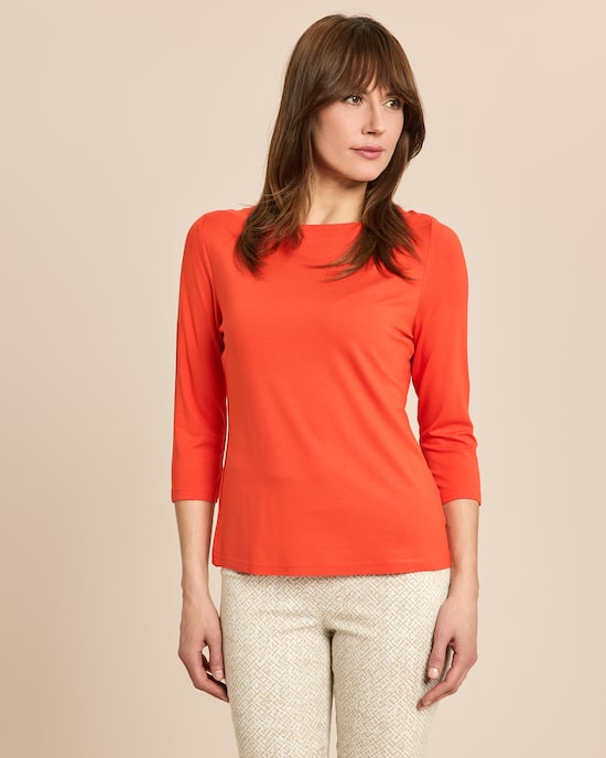 Produktabbildung für Shirt mit U-Boot-Ausschnitt